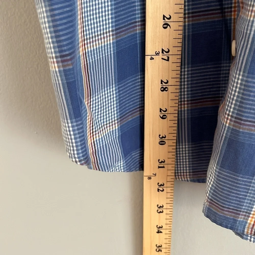 Peter Millar Men’s Blue and White Casual Short Sleeve Button Down Shirt Medium - Picture 8 of 9